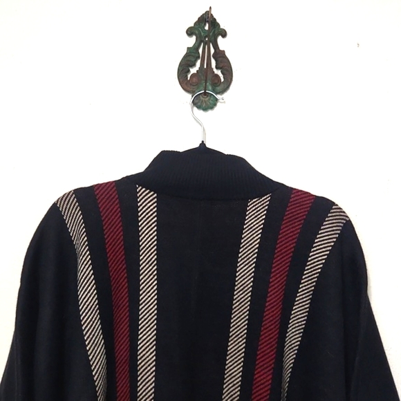 NWT Anne Klein Zip Front Poncho Sweater Size Medium - Picture 7 of 13